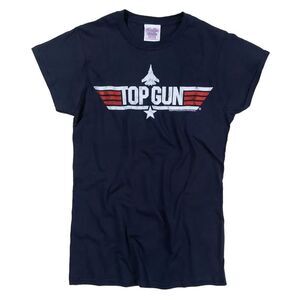 Top Gun Womens/Ladies Charlie Back Print Fitted T-Shirt / Blue
